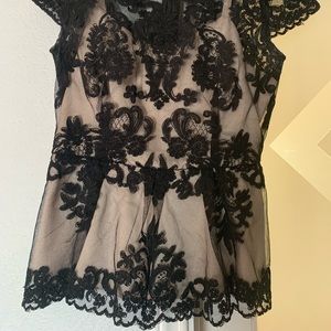 Boston Proper Lined Lace Top